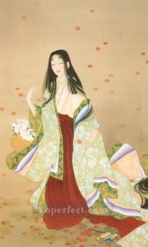 Cesta de flores 1915 Uemura Shoen Japonés Pinturas al óleo